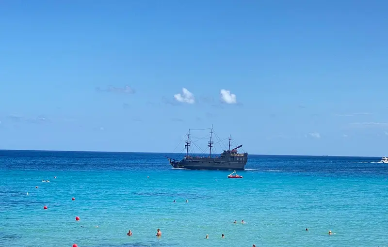 We saw the Black Pearl Pirate Ship too