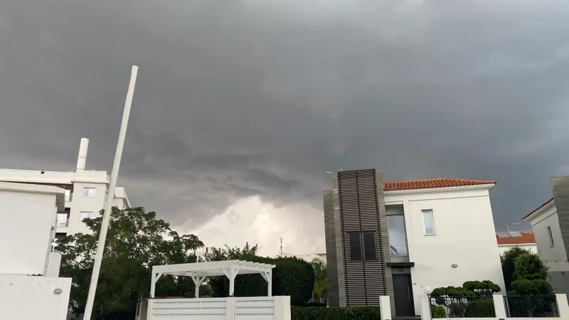 The sky was heavy