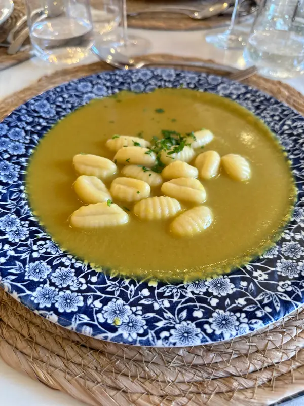 Adam’s Main - Violet Potato Gnocchi in Madras Curry Sauce