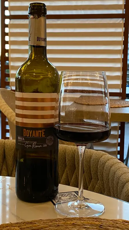 The bottle of wine we drank